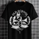 Men's Retro Music Slogan Old School Print Cotton Casual T-Shirt