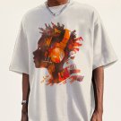Men's Cool Black Music Hippie Boy Print Cotton Casual T-Shirt