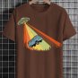 Men's Bus Taken Away By UFO Graphic Print Cotton Casual T-Shirt