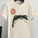 Men's Cute Frog Japanese Art Print Cotton Casual T-Shirt