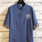 Men's Retro Paisley Pattern Cotton And Linen Short Sleeve Shirt