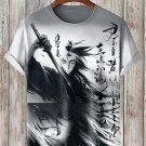 Men's Martial Arts Ink Calligraphy Painting Print Casual T-Shirt