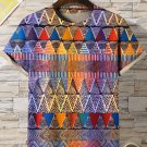 Men's African Gradient Geometric Primitive Totem Art Print Casual T-Shirt