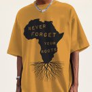 Men's Don't Forget Your Roots Print Cotton Casual T-Shirt