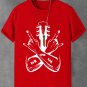 Men's Rock And Roll Guitar Graphic Print Cotton Casual T-Shirt