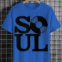 Men's Retro Soul Record Graphic Print Cotton Casual T-Shirt