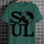 Men's Retro Soul Record Graphic Print Cotton Casual T-Shirt