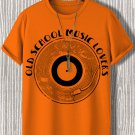 Men's Old School Music Lovers Art Print Cotton Casual T-Shirt