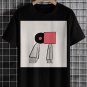 Men's Vinyl Record Fun Art Illustration Print Cotton Casual T-Shirt