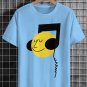 Men's Musical Note Fun Art Print Cotton Casual T-Shirt