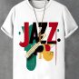 Men's Jazz Music Art Print Cotton Casual T-Shirt