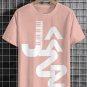 Men's Jazz Musical Keyboard Print Cotton Casual T-Shirt