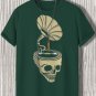 Men's Halloween Skull Phonograph Graphic Print Cotton Casual T-Shirt