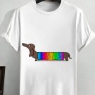 Men's Fun Dachshund Graphic Print Cotton Casual T-Shirt