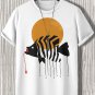 Men's Fish Environmental Protection Graphic Print Cotton Casual T-Shirt