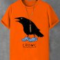 Men's Halloween Crow Wearing Hole Shoes Print Cotton Casual T-Shirt