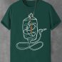 Men's Hand Drawing Music Entertainment Graphic Print Cotton Casual T-Shirt