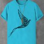 Men's Peace Dove Calligraphy Art Print Cotton Casual T-Shirt