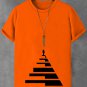Men's Piano Key Stairs Art Print Cotton Casual T-Shirt