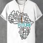 Men's Protecting African Future Map Art Print Cotton Casual T-Shirt
