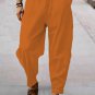 Men's Casual Plain Textured Slant Pocket Elastic Drawstring Waist Cotton Linen Pants
