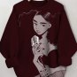 Women's Singing Girl Vintage Print Cozy Sweatshirt