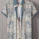 Men's Indian Paisleys Flower Pattern Art Print Short Sleeve Shirt