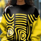 Women's Tribe Geometric Pattern Contrast Color Art Print Causal Sweatshirt