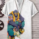 Men's Modern Handsome Gorilla Art Graphic Print V Neck T-Shirt