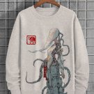Men's Cyberpunk Robot Tentacle Japan Art Print Sweatshirt