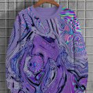 Men's Swirls Geometric Psychedelic Iridescent Pattern Sweatshirt