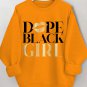 Women's Dope Black Girl Print Cotton Long Sleeve T-Shirt Thin Sweatshirt
