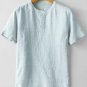 Men's Casual Plain Button Round Neck Short Sleeve Linen T-Shirt