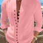 Men's Retro Cotton And Linen Casual Long Sleeve Shirt
