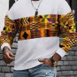 Men's Tribal Pattern Print Colorblock Black History Month Sweatshirt