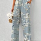 Women's Plants Floral Japanese Art Print Casual Pants