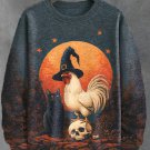 Men's Cock Witch Black Cat Dark Art Print Sweatshirt