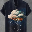 Men's Dark Weird Floating Cloud Art Print Shirt