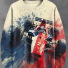 Men's American Racing Car Splash Ink Watercolor Art Print Sweatshirt