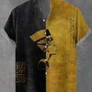 Men's Splicing Ethnic Patterns Art Print Casual Shirt