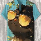 Men's Sunglasses Cat Enjoying The Summer Sun Art Print Short Sleeve Shirt