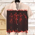 Men's Calligraphy Patterns Horse Illustration Print Casual Shirt