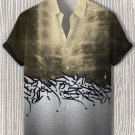 Men's Abstract Calligraphy Patterns Art Print Casual Shirt
