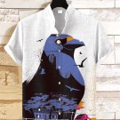 Men's Geometric Bird Art Print Casual Shirt