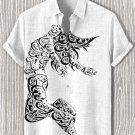 Men's Art of Calligraphy Print Casual Shirt