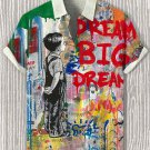 Men's Dream Big Dreams Street Graffiti Art Print Casual Shirt