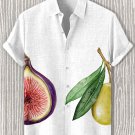 Men's Fig And Olive Art Print Casual Shirt