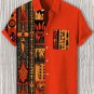 Men's Traditional Tribal Abstract Art Print Casual Shirt