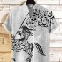 Men's Horse Calligraphy Art Print Ethnic Casual Shirt