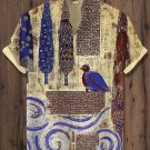 Men's Retro Egyptian Pattern Bird Art Painting Print Casual Shirt